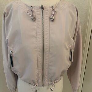 Athleta Pink Bomber Jacket Lightweight Sporty